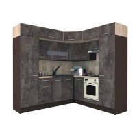 Bucatarie de Colt BIG GENA NEW ST. 210-230, Wenge / Decor 4299